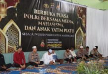 Bangun Sinergitas, Polres Banjar Gelar Buka Puasa Bersama Media, Mahasiswa, dan Anak Yatim Piatu