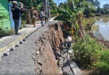 Dinas PUPRP Banjar Gandeng ULM Kaji Teknis Tanah Amblas di Pingaran Ilir
