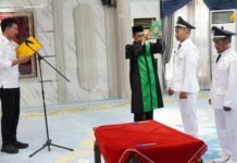 Pelantikan Dua Pembakal PAW, Bupati: Amanah dan Dipertanggungjawabkan